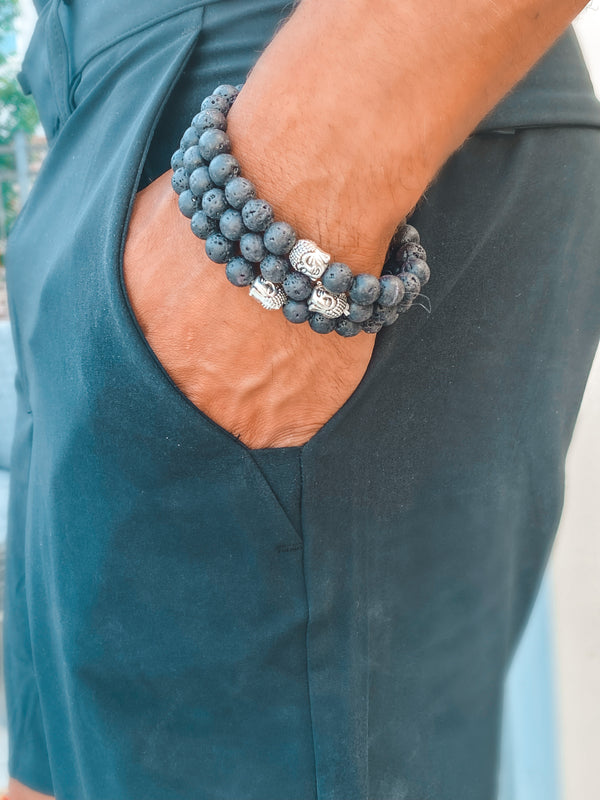 Lava Stone Stretch Bracelet